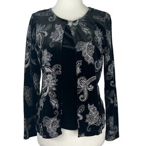 NOTATIONS WOMEN'S PETITE BEADED FLORAL‎ JACKET WITH BUILT IN SHELL